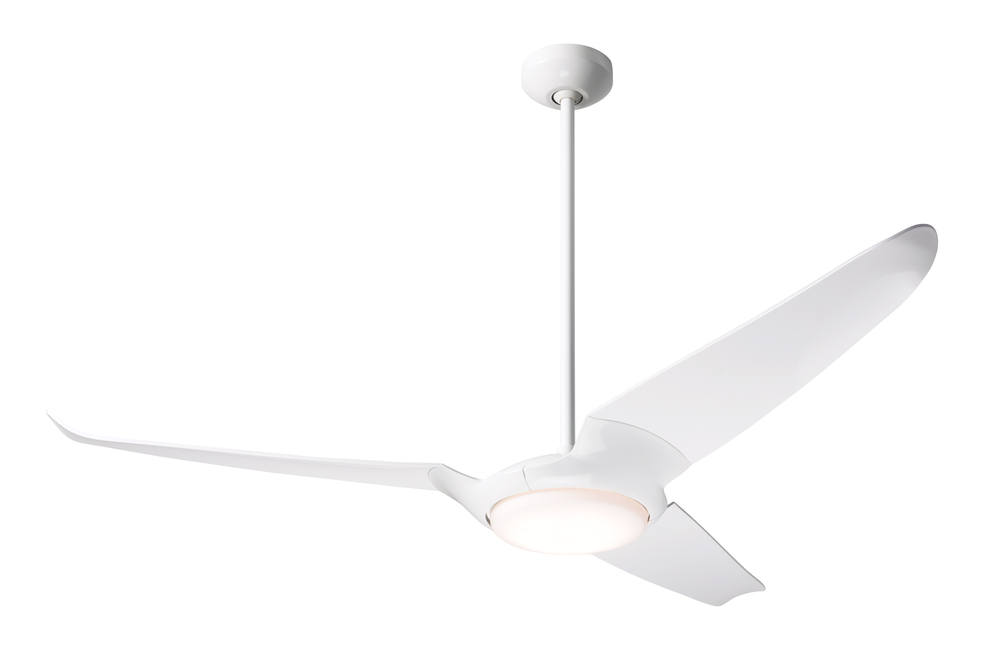 IC/Air (3 Blade ) Fan; Gloss White Finish; 56" Dark Blades; 20W LED; Remote Control