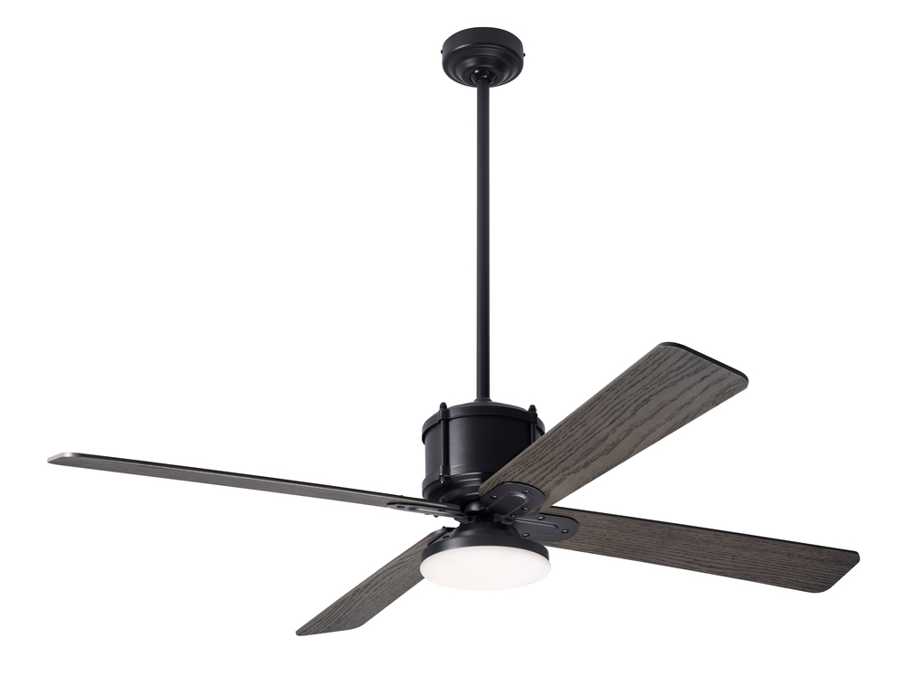 Industry DC Fan; Dark Bronze Finish; 50" Graywash Blades; 20W LED Open; Remote Control