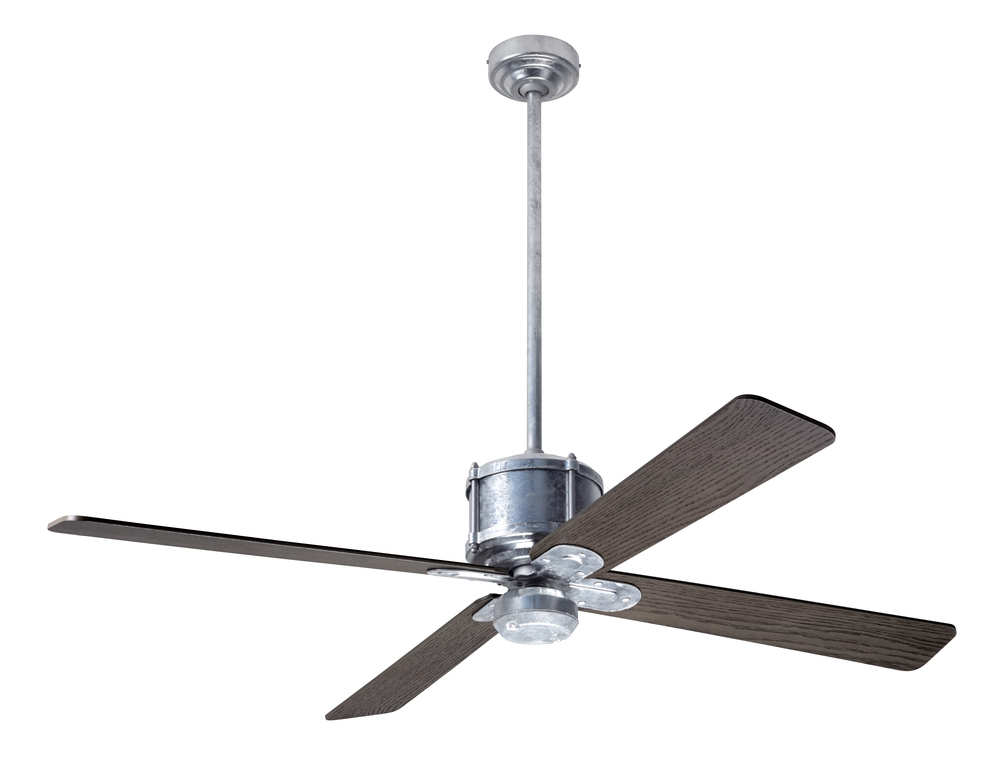 Industry DC Fan; Galvanized Finish; 50" Graywash Blades; No Light; Remote Control