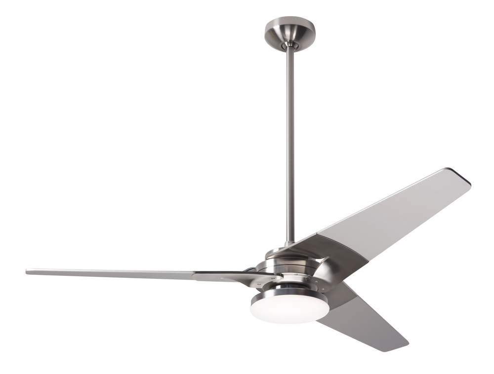 Torsion Fan; Bright Nickel Finish; 52" Graywash Blades; 20W LED; Fan Speed and Light Control (3-