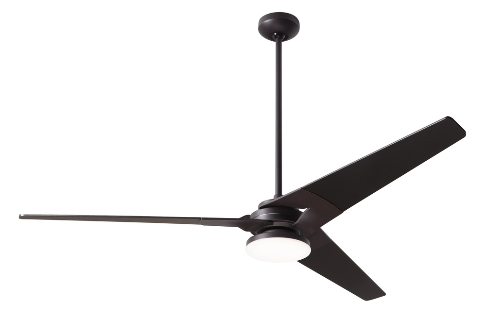 Torsion Fan; Dark Bronze Finish; 62" Graywash Blades; 20W LED; Fan Speed and Light Control (3-wi