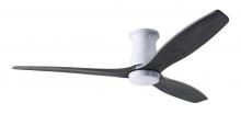 Modern Fan Co. ARB-FM-GW-54-EB-NL-RC - Arbor Flush DC Fan; Gloss White Finish; 54" Ebony Blades; No Light; Remote Control