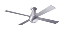 Modern Fan Co. BAL-FM-BA-42-WH-NL-001 - Ball Flush Fan; Brushed Aluminum Finish; 42" White Blades; No Light; Fan Speed Control