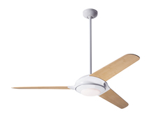 Modern Fan Co. FLO-GW-52-NK-372-002 - Flow Fan; Gloss White Finish; 52" Nickel Blades; 20W LED; Fan Speed and Light Control (3-wire)