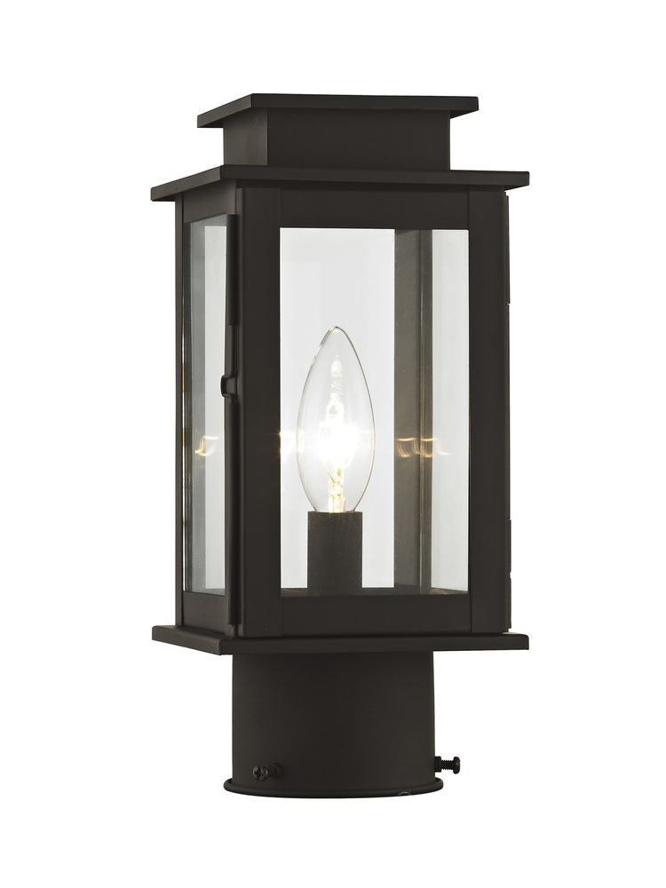 1 Light Bronze Outdoor Post Lantern