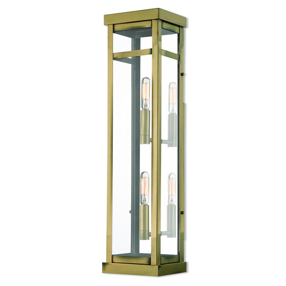 2 Lt AB Outdoor Wall Lantern