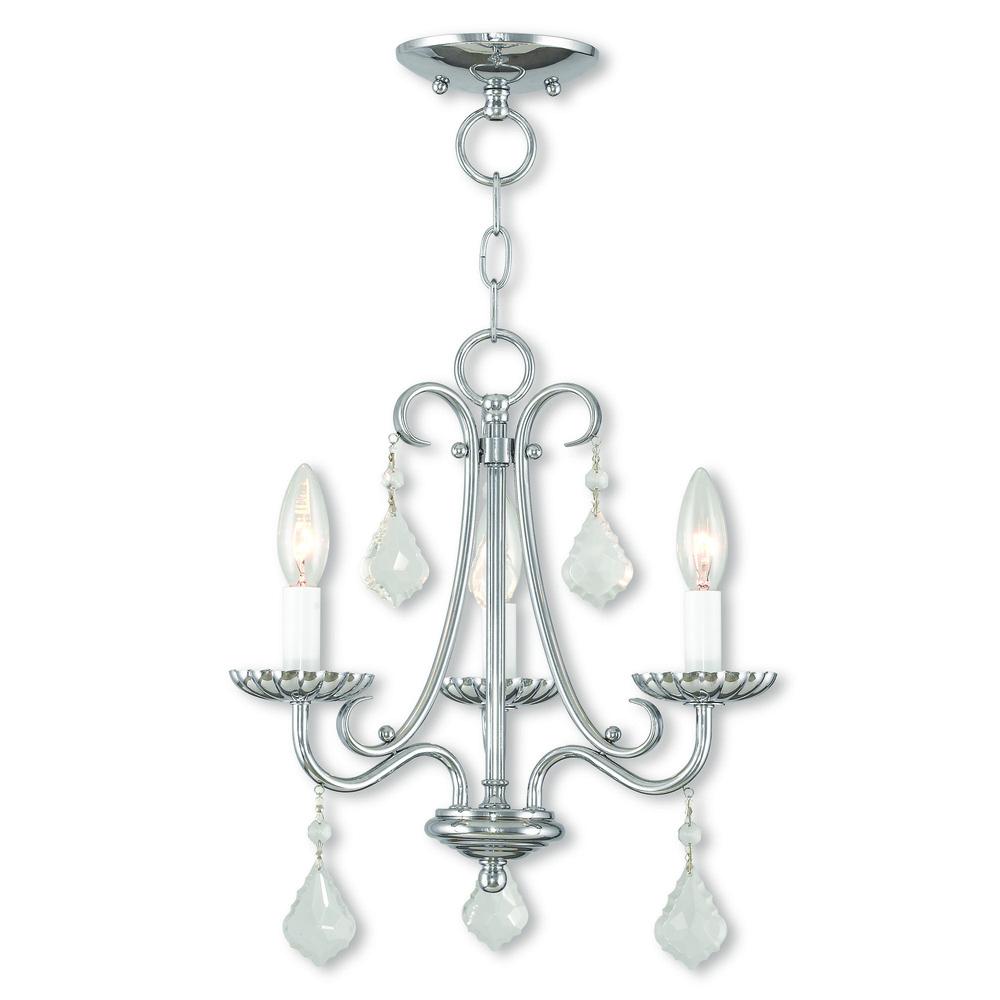 3 Light Polished Chrome Mini Chandelier