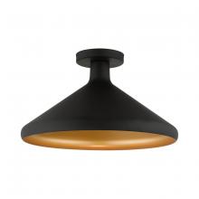 Livex Lighting 41020-04 - 1 Light Black Semi-Flush Mount