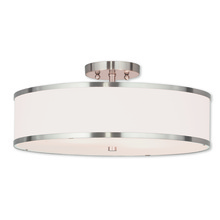 Livex Lighting 62629-91 - 3 Light Brushed Nickel Ceiling Mount