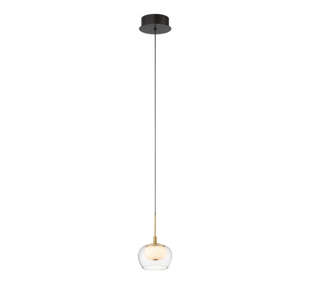 Manarola, 1 Light LED pendant, Matte Black