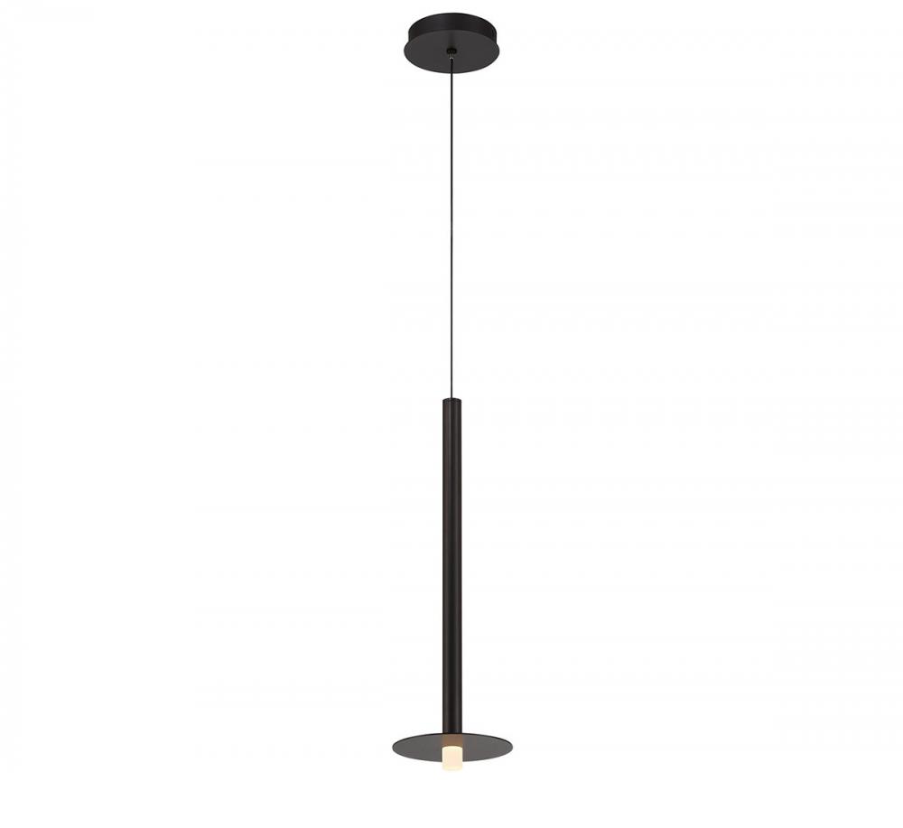 Piatto, 1 Light LED Pendant, Matte Black