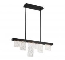 Lib & Co. US 10173-013 - Siena, 6 Light Linear LED Chandelier, Brushed Black