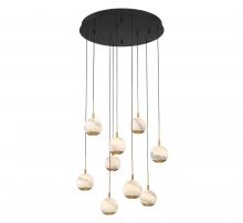 Lib & Co. US 10204-02 - Baveno, 9 Light Round LED Chandelier, Matte Black