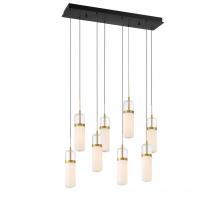 Lib & Co. US 10225-02 - Verona, 8 Light Rectangular LED Chandelier, Matte Black