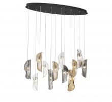 Lib & Co. US 12034-023-02 - Sorrento, 12 Light Oval LED Chandelier, Mixed, Black Canopy