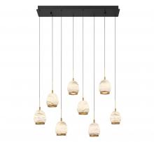 Lib & Co. US 12140-02 - Lucidata, 8 Light Rectangular LED Chandelier, Matte Black