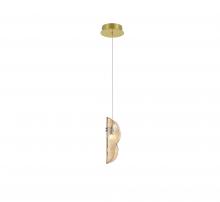 Lib & Co. US 12166-018-07 - Sorrento, 1 Light LED Pendant, Amber, Gold Canopy