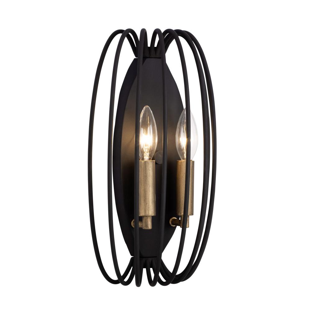 Nico 2-Lt Sconce - Carbon/Havana Gold