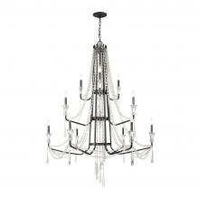 Varaluz 270C12OX - Barcelona 12-Lt 3-Tier Crystal Chandelier - Onyx