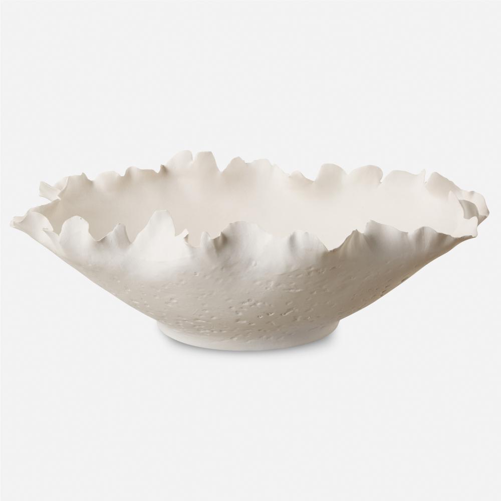 Uttermost Blossom Short Off-white Bowl