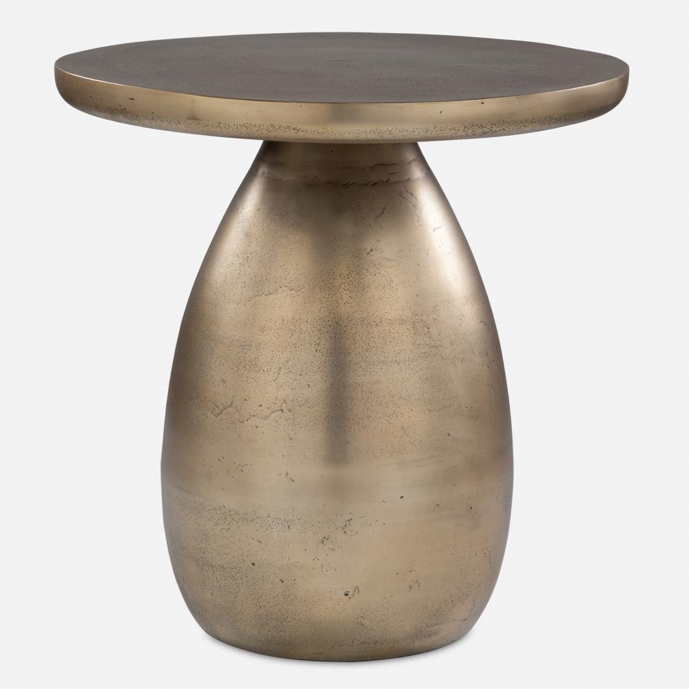 Uttermost Antigua Antique Brass Side Table