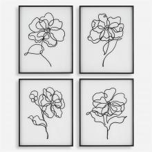 Uttermost 41430 - Bloom Black White Framed Prints, S/4