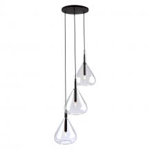 Artcraft AC11163BK - Conic 3 Light Pendant Black