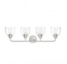 Savoy House 8-7205-4-SN - Vale 4-Light Bathroom Vanity Light in Satin Nickel