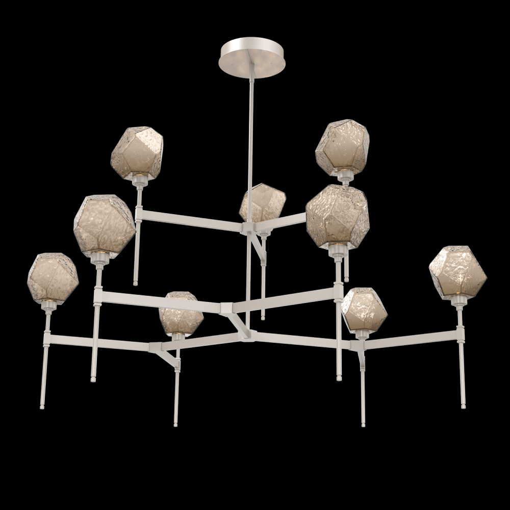 Gem Round Belvedere Chandelier-55-Metallic Beige Silver