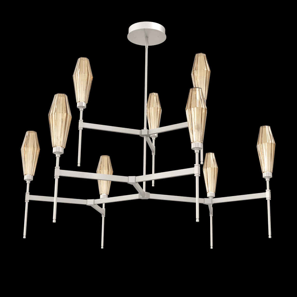 Aalto Round Belvedere Chandelier-54-Metallic Beige Silver