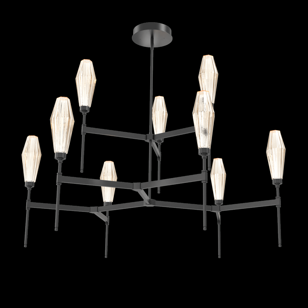 Aalto Round Belvedere Chandelier-54-Matte Black