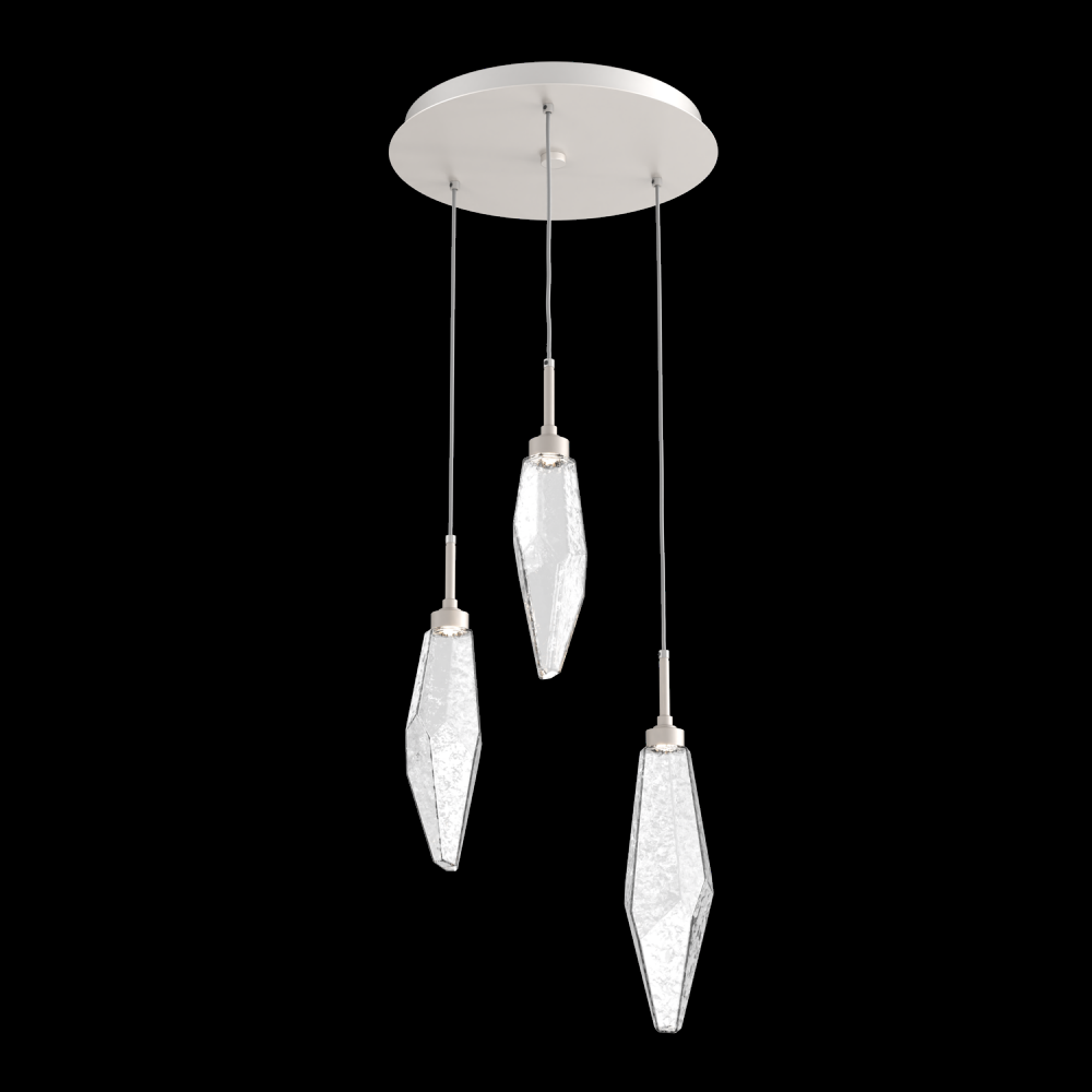 Rock Crystal Round Pendant Chandelier - Quick Ship