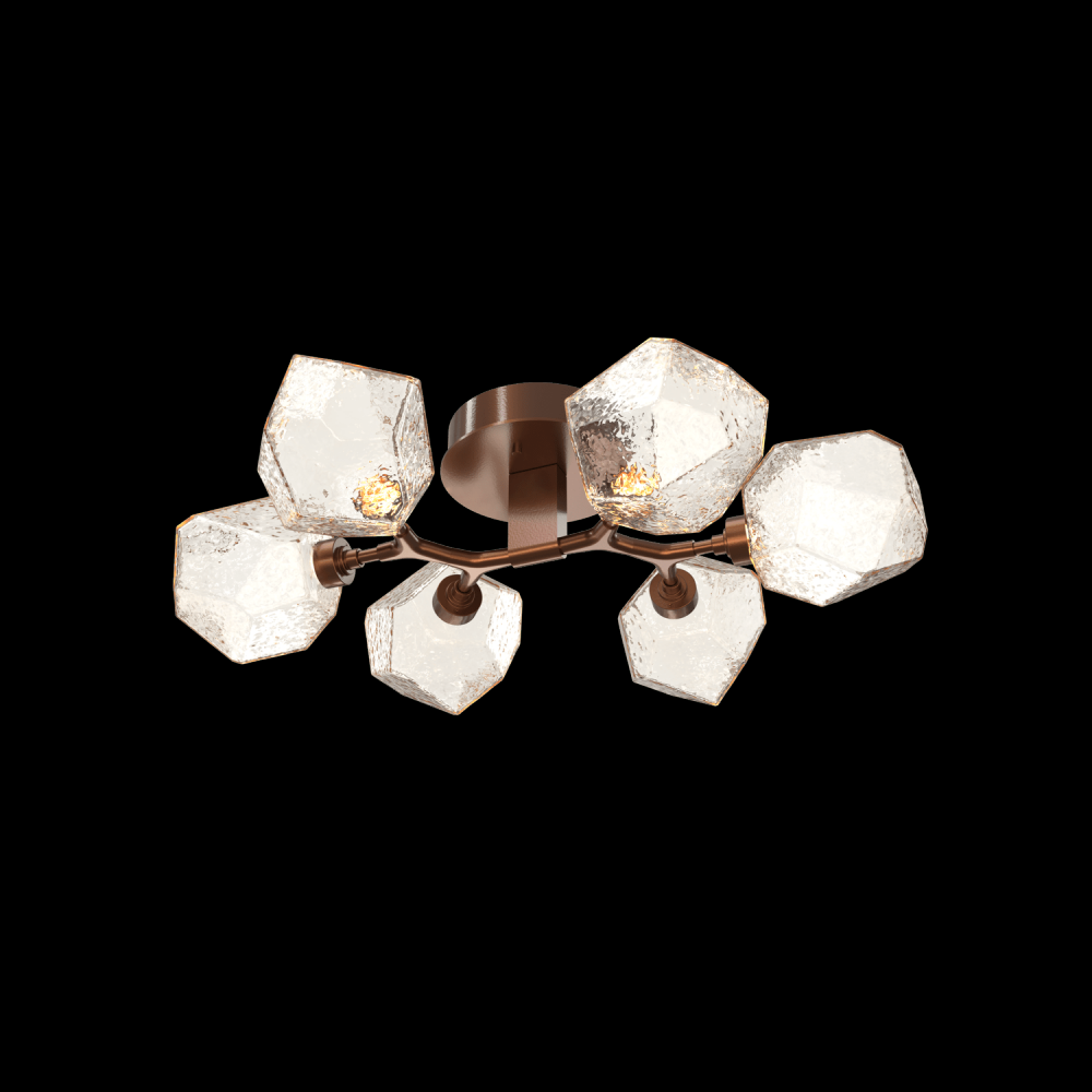 Gem 6-Light Flush Mount-Burnished Bronze