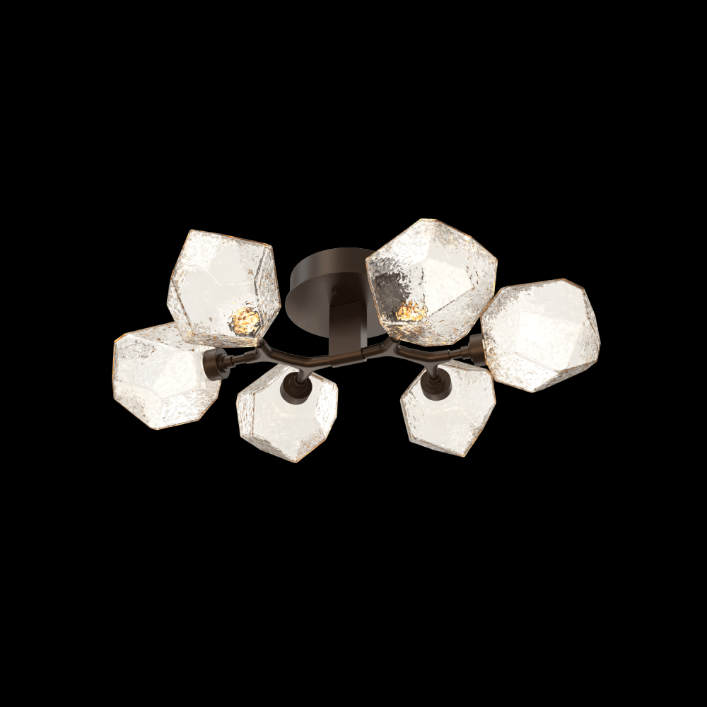 Gem 6-Light Flush Mount-Flat Bronze