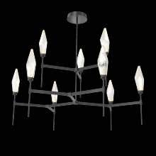 Hammerton CHB0050-54-MB-CA-001-L3 - Rock Crystal Round Belvedere Chandelier-54-Matte Black