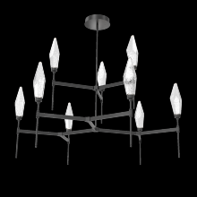 Hammerton CHB0050-54-MB-CC-001-L3 - Rock Crystal Round Belvedere Chandelier-54-Matte Black