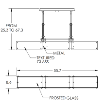 Hammerton PLB0026-0C-MB-SG-001-L3 - Urban Loft Trestle Linear - 55-Inch (LED)