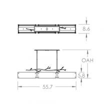 Hammerton PLB0032-0C-BS-IW-001-L3 - Ironwood Linear - 55-Inch (LED)