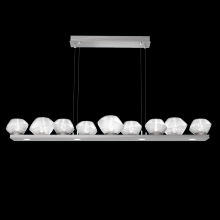 Hammerton PLB0089-0C-SN-C-CA1-L1 - Mesa 59" Linear Suspension-Satin Nickel-Clear Blown Glass