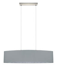 Eglo 31617A - 2x60W Pendant w/ Satin Nickel Finish & Grey & Silver Shade