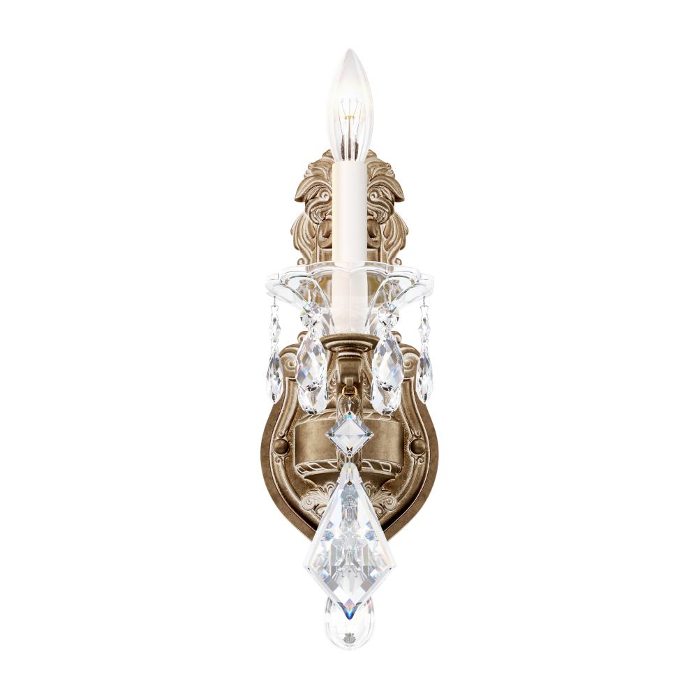 La Scala 1 Light 120V Wall Sconce in Heirloom Bronze with Heritage Handcut Crystal