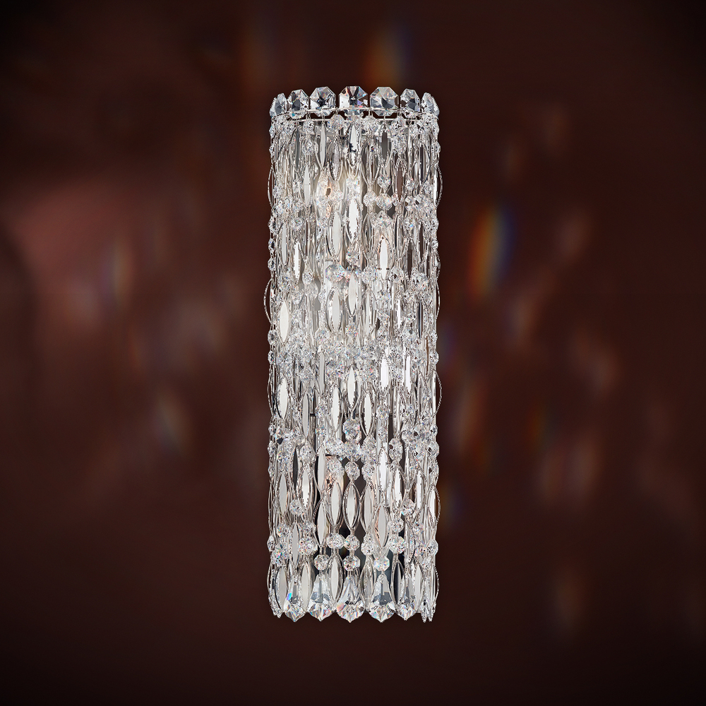 Sarella 4 Light 120V Wall Sconce in Black with Heritage Handcut Crystal