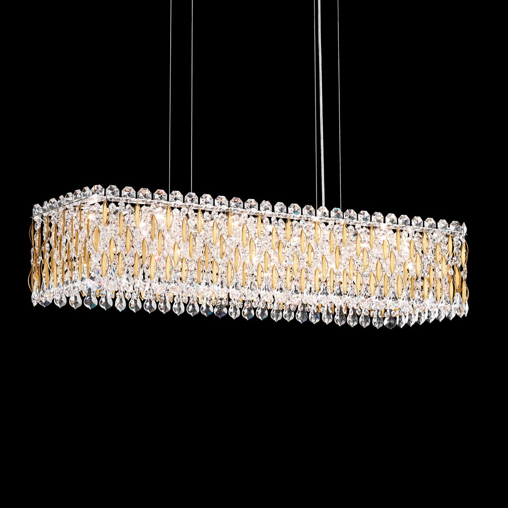 Sarella 13 Light 120V Pendant in Polished Stainless Steel with Heritage Handcut Crystal