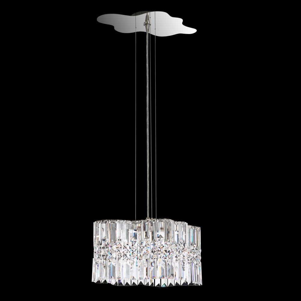 Selene 15IN LED 120V Mini Pendant in Stainless Steel with Optic Crystal