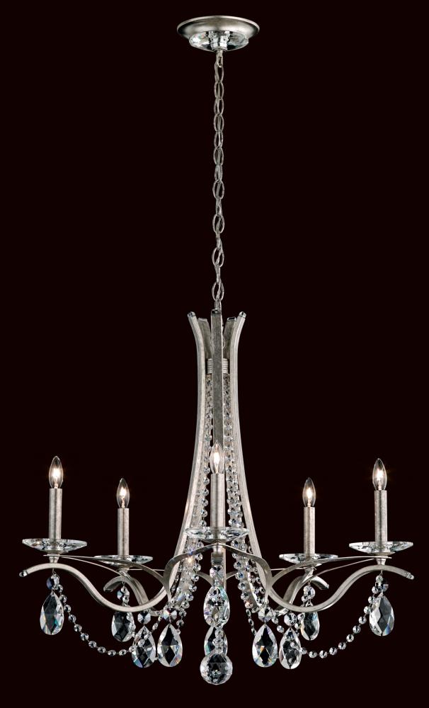 Vesca 5 Light 120V Chandelier in Black with Radiance Crystal