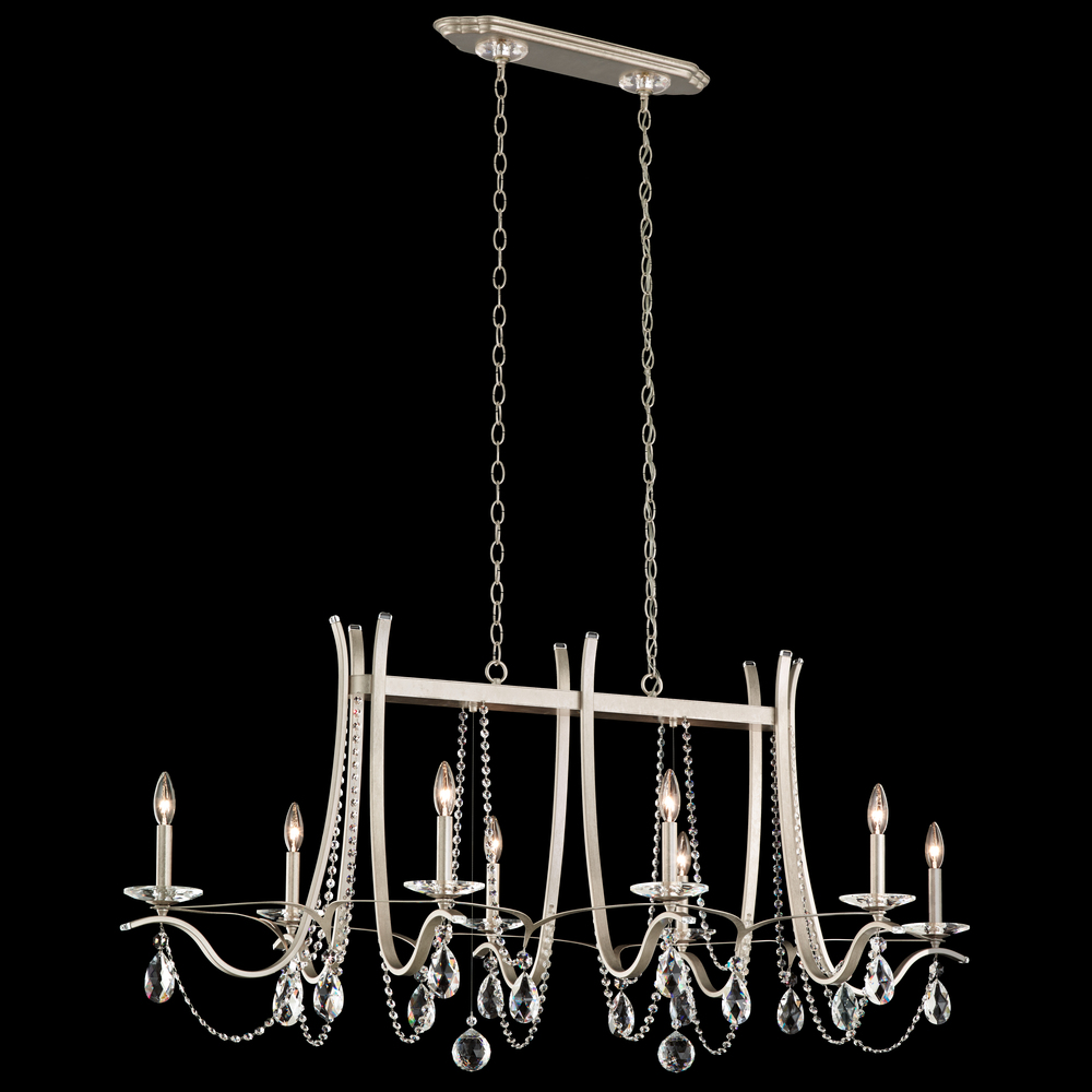 Vesca 8 Light 120V Chandelier in Ferro Black with Heritage Handcut Crystal