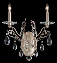 Schonbek 1870 FE7002N-76H - Filigrae 2 Light 120V Wall Sconce in Heirloom Bronze with Clear Heritage Handcut Crystal