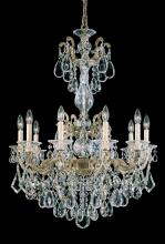 Schonbek 1870 5008-22S - La Scala 10 Light 120V Chandelier in Heirloom Gold with Clear Crystals from Swarovski