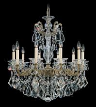 Schonbek 1870 5074-48 - La Scala 10 Light 120V Chandelier in Antique Silver with Heritage Handcut Crystal