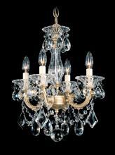 Schonbek 1870 5344-23S - La Scala 4 Light 120V Chandelier in Etruscan Gold with Clear Crystals from Swarovski